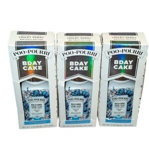 NEW Set 3 Poo Pourri Before You Go Toilet Sprays Birthday Cake Vanilla Bathroom